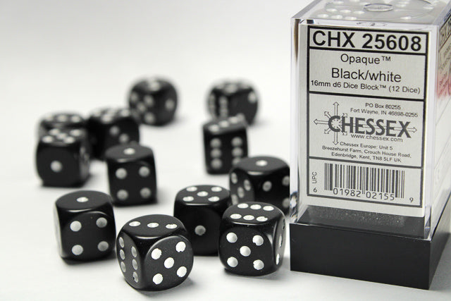 Chessex 16 MM Dice Set: Opaque