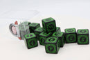 12 piece D6's - Magic Burst Green