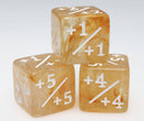 +1/+1 Orange & White Counters for Magic - Set of 8