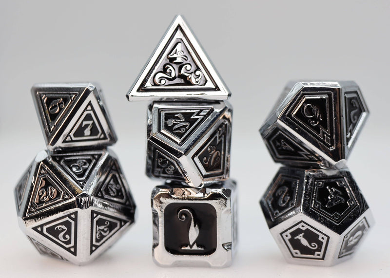 Alchemist Metals: Necrotic - Metal RPG Dice Set