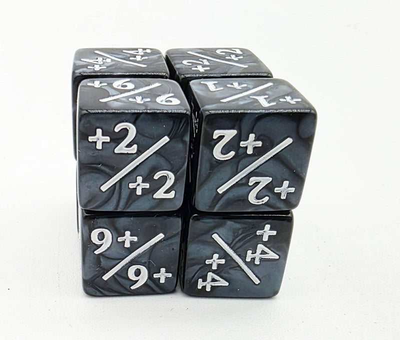 +1/+1 Pearl Black Counters with White for Magic - Set of 8