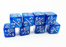 +1/+1 Pearl Blue Counters for Magic - Set of 8