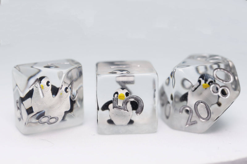 Baby Penguin RPG Dice Set