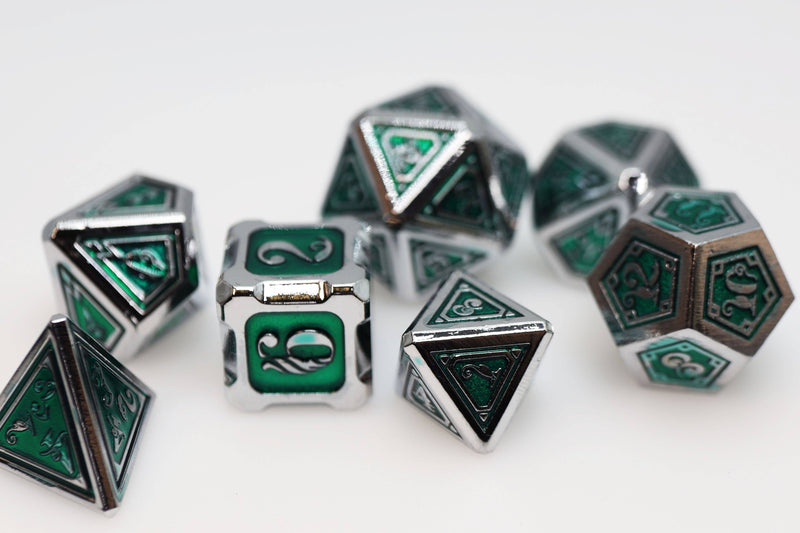 Alchemist Metals: Acid - Metal RPG Dice Set