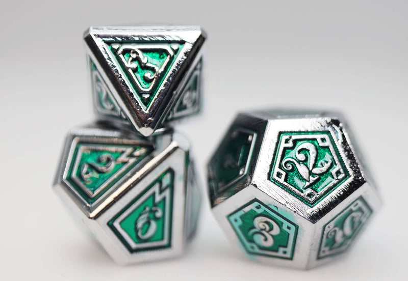 Alchemist Metals: Acid - Metal RPG Dice Set