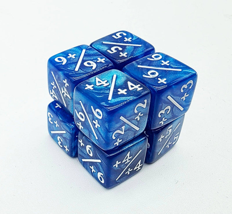 +1/+1 Pearl Blue Counters for Magic - Set of 8