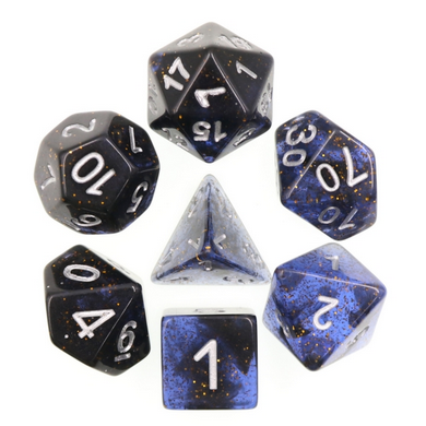Clear Night Sky RPG Dice Set