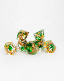 Emberglow Dice: Sharp Edge Dice in Glass Vials