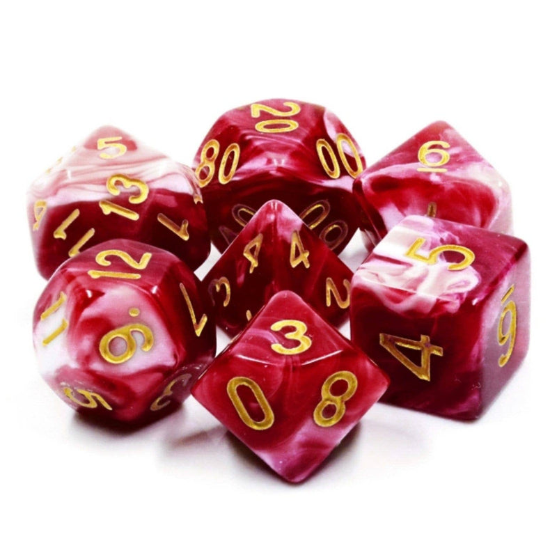 Cherry Cream RPG Dice Set