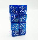 +1/+1 Pearl Blue Counters for Magic - Set of 8