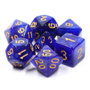 Black & Blue Galaxy RPG Dice Set