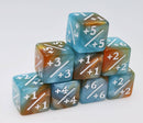 +1/+1 Blue & Gold Counters for Magic - Set of 8