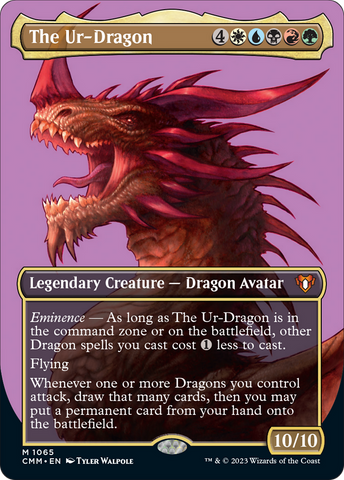 (Japanese) The Ur-Dragon (Borderless Textured Foil Frame Break) [Commander Masters]