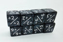 +1/+1 Pearl Black Counters with White for Magic - Set of 8