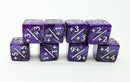 +1/+1 Pearl Purple Counters for Magic - Set of 8