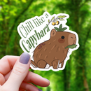 Chill Like A Capybara Funny Sticker - 3"