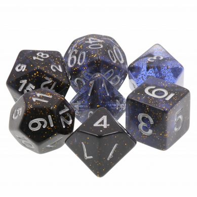 Clear Night Sky RPG Dice Set