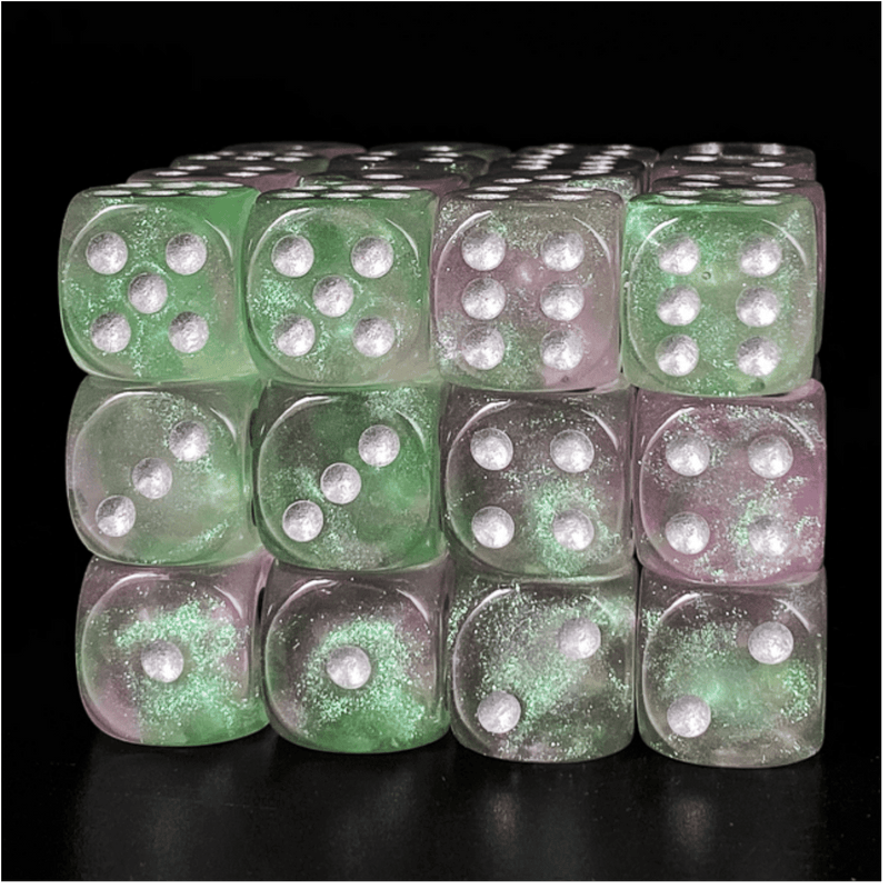 12 piece Pip D6s - Lavender Lilacs