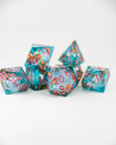Emberglow Dice: Sharp Edge Dice in Glass Vials