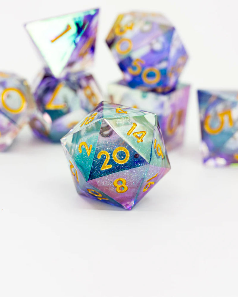 Emberglow Dice: 7 Piece Liquid Core Dice Set