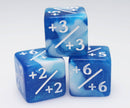 +1/+1 White & Blue Glitter Counters for Magic - Set of 8