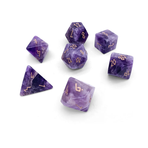 Norse Foundry - 7 Piece RPG Set Gemstone Dice