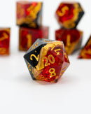 Emberglow Dice: Sharp Edge Dice in Glass Vials