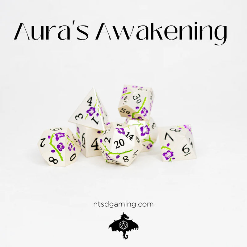 Emberglow Dice: Metal Set in Book