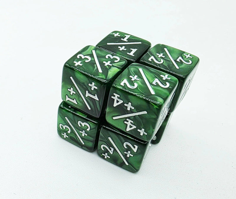 +1/+1 Pearl Green Counters for Magic - Set of 8