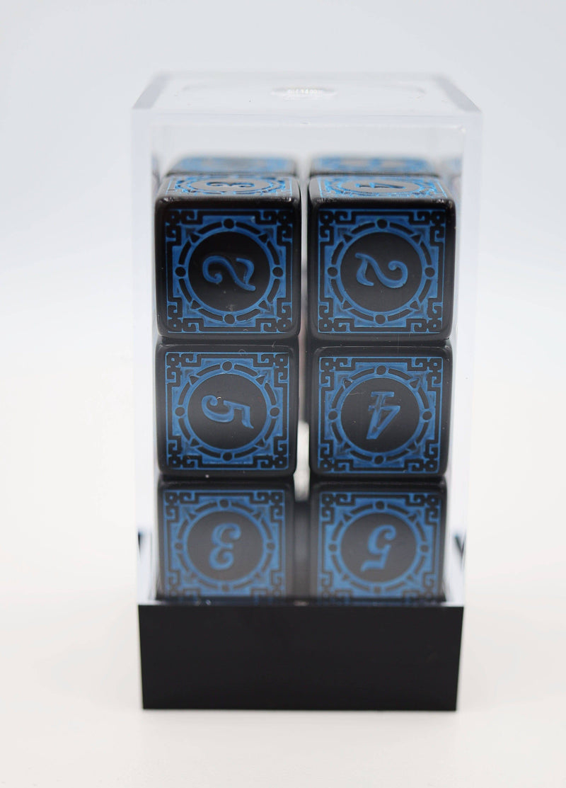 12 piece D6s - Magic Burst Blue