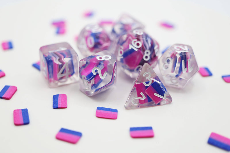 Bisexual Flag RPG Dice Set