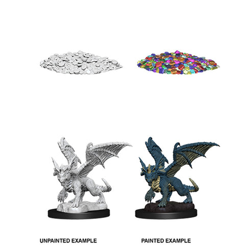 D&D Nolzur's Marvelous Miniatures: Unpainted Minis- Wave 10- Blue Dragon Wyrmling
