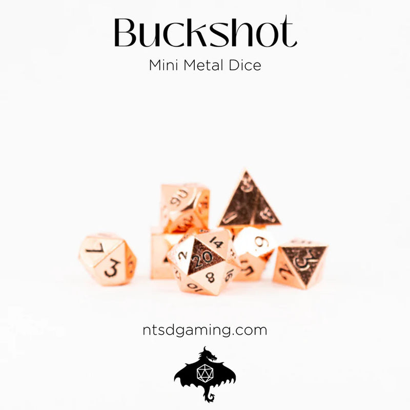 Emberglow Dice: 7 Piece Mini Metal Dice Set