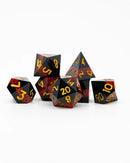 Emberglow Dice: Sharp Edge Dice in Glass Vials