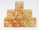 +1/+1 Orange & White Counters for Magic - Set of 8