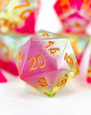 Emberglow Dice: Sharp Edge Dice in Glass Vials