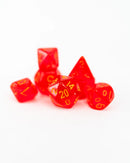 Emberglow Dice: Mini Acrylic Set in Glass Vial