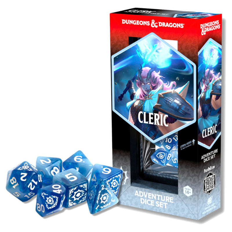 D&D Adventure Dice: Cleric (White / Blue)