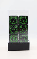 12 piece D6's - Magic Burst Green