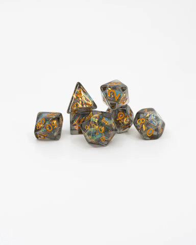 Emberglow Dice: Acrylic Dice in Glass Vials