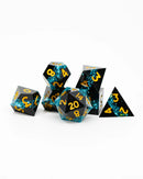 Emberglow Dice: Sharp Edge Dice in Glass Vials