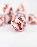 Emberglow Dice: Sharp Edge Dice in Glass Vials