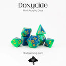 Emberglow Dice: Mini Acrylic Set in Glass Vial