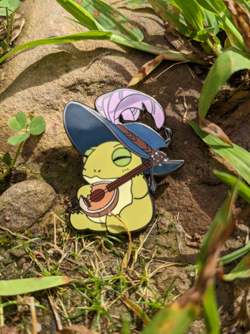 Bard Class Frog Hard Enamel Pin - 1.5"