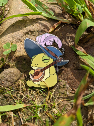 Bard Class Frog Hard Enamel Pin - 1.5"
