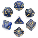 Black & Blue Galaxy RPG Dice Set
