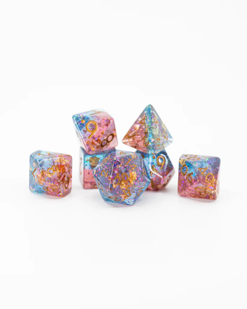 Emberglow Dice: Acrylic Dice in Glass Vials