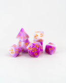 Emberglow Dice: Mini Acrylic Set in Glass Vial