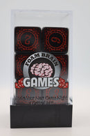 12 piece D6's - Magic Burst Red