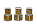 1/+1 & -1/-1 D6 Yellow Pack of 6 CCG Metal Dice